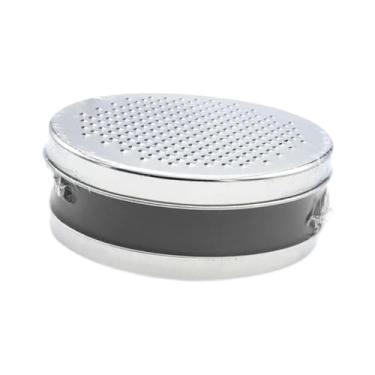 Imagem de IEUDNS Ralador de queijo com recipiente, ralador de queijo, de vegetais e frutas em aço inoxidável para noz-moscada, cítricos, batata, vegetais e limão, Preto