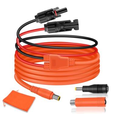 Imagem de COMeap Adaptador de painel solar para Jackery, compatível com cabo de extensão MC-4 para CC de 8 mm com conector DC7909 para DC8020/DC5525 para estação de energia gerador solar GZ Yeti Bluetti 12AWG
