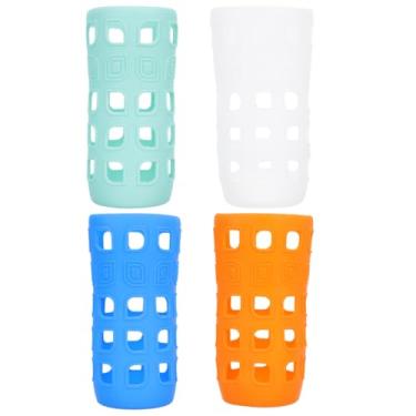 Imagem de DOITOOL Pacote Com 4 Capas De Silicone Para Garrafas, Protetores Garrafas Vidro, Smoothies, Bebidas, Sucos E Leite (Coloridas)