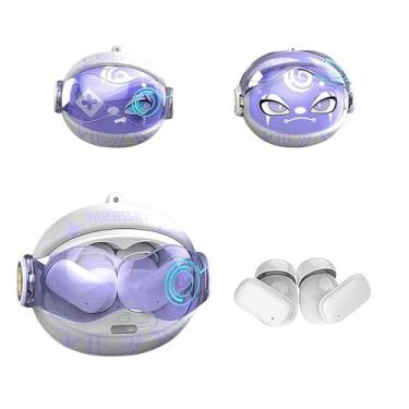 Imagem de G06 Fones de ouvido Bluetooth intra-auriculares Fones de ouvido portáteis sem fio para entretenimento de áudio e vídeo-Blue White