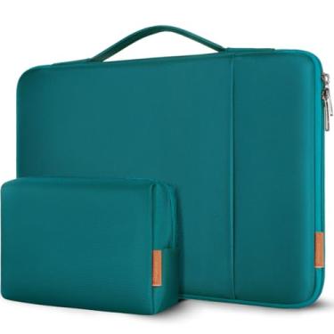 Imagem de DOMISO Capa para laptop para MacBook Pro de 14 polegadas M4/M3/M2/M1 Pro/Max, compatível com notebook HP Dell ASUS de 13,3 polegadas, bolsa resistente à água com alça expansível e capa pequena