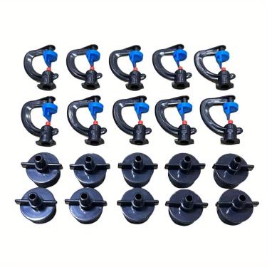 Imagem de 10 peças de microirrigação por gotejamento de 1/5.1 cm, pulverizador de água para gramado de jardim, sistema de irrigação, irrigador de plantas, irrigador de jardim, irrigador (1/2)