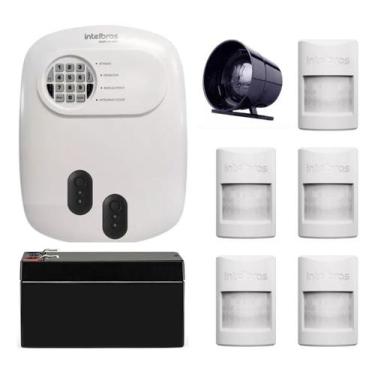 Imagem de Kit Alarme Sem Fio Intelbras 1 Infra PET, Sirene e Bateria Proteção 24