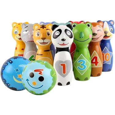 Imagem de Brinquedo Boliche Animais Macio 10 Pinos 2 Bolas - Castela