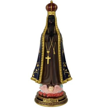 Imagem de Imagem Santa Nossa Senhora Aparecida Pintada à Mão - 31cm - Laradore
