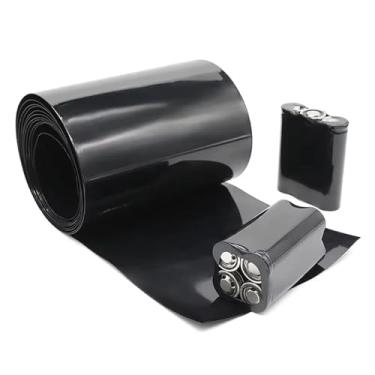 Imagem de 3 Meters Black PVC Heat Shrink Tube For 18650 LiPo Battery – 105-300mm Insulated Wrap, Cable Sleeve for Lithium Pack Protection(110mm Width)