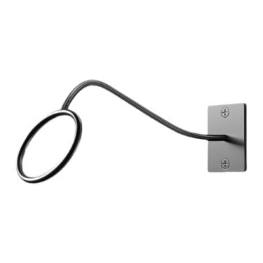 Imagem de Bothyi Suporte de parede para chapéus de cowboy, cabide de metal preto moderno para chapéus de cowboy, suporte para capacetes para sala de estar, quarto,