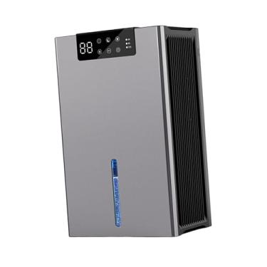 Imagem de Wswqop Desumidificador doméstico com tanque de água de 2,4 L, removedor de umidade do ar, prático e silencioso, desligamento automático para banheiros, Cinza