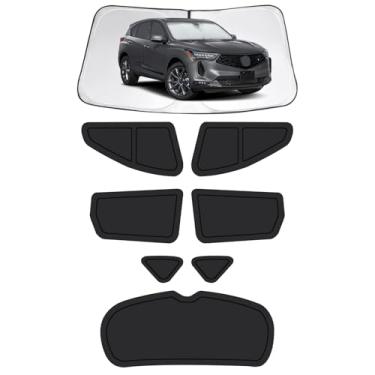 Imagem de Persianas de janela de carro para Acura RDX 2019-2026, capas de janela de carro completas para privacidade, para-sol para janelas laterais do para-brisa dianteiro traseiro para bloquear UV e proteger