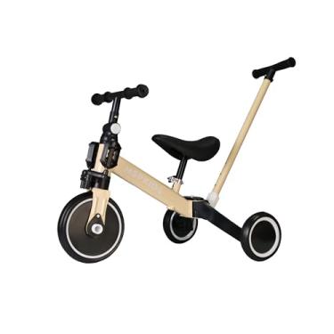 Imagem de Triciclo Infantil 4 em 1, Bicicleta de Equilíbrio Conversível, Andador com Assento Ajustável, Disponível em Amarelo, Branco e Vermelho (NUDE)