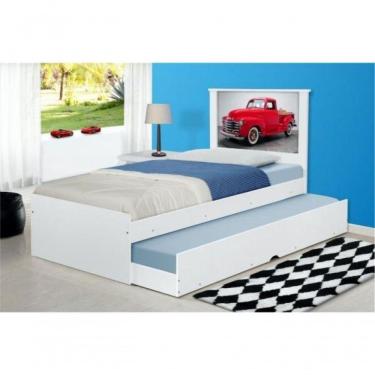 Imagem de Cama Bibox Solteiro Carro Classic Red Com Colchões