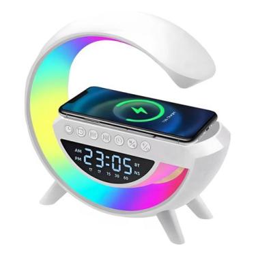 Imagem de Luminária Rgb Carregador Por Indução Caixa Som E Carregador GSpeaker D