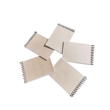 Imagem de Kit 20 Blocos de Anotação, 10x7 cm, 50 Folhas Lisas, Capa Kraft, Espiral