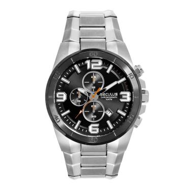 Imagem de Relógio Seculus Masculino Ref: 44318gpsvca1 Cronógrafo Prateado