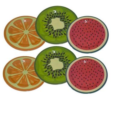 Imagem de Conjunto 6 Pratos Em Melamina de Frutas Para Jantar 25cm - WARI