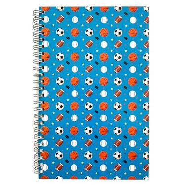 Imagem de Coast Pop Caderno espiral para crianças – Caderno de composição pautado para faculdade de 80 páginas – Caderno fofo infantil de 14 x 21 cm – Desenhos coloridos – Ideal para escrever, notas, diário –