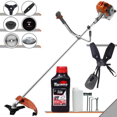 Imagem de Roçadeira Cortador de Grama À Gasolina Tekna RL430ACN-TK 43cc 1,7HP 9.000rpm Completo Com Kit 4 Lâminas + Carretel + Escova de Aço + ÓLEO TOYAMA 2T