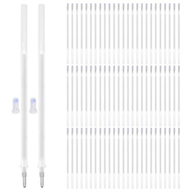 Imagem de LALAFINA 100 Refis de Caneta para Tecido Com Tinta Branca Apagável a Quente para Costura, Quilting, Bordado E Confecção de Roupas, para Marcação Precisa de Moldes.