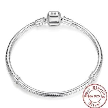 Imagem de Pulseira De Charme Feminina Feita À Mão Em Prata 925 Design De Osso De