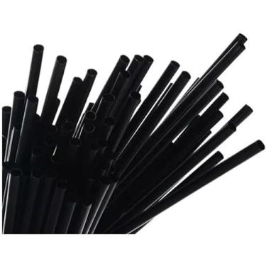 Imagem de Canudo Preto De Plástico Descartável Para Drinks 200, 500 ou 1000 Un 8mm para Churrasco, Festas e Casa, Prático para Sucos e Refrigerantes Brasileiros(1000 UNIDADES)