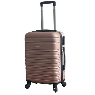 Imagem de Mala de Bordo ABS 10kg 17” a 21” Polegadas Mala de Viagem com Rodinhas 360° Cadeado Código (Rose-19”(10KG) Modelo-W)