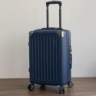 Imagem de Mala de Bordo ABS 10kg 17” a 21” Polegadas Mala de Viagem com Rodinhas 360° Cadeado Código (Azul-20”(10KG) Modelo-DDD333)