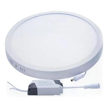 Imagem de 2X Painel Plafon Branco Frio Sobrepor Redondo 25W