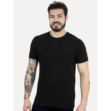Imagem de Camiseta John John Masculina Slim Clean Preta-Masculino
