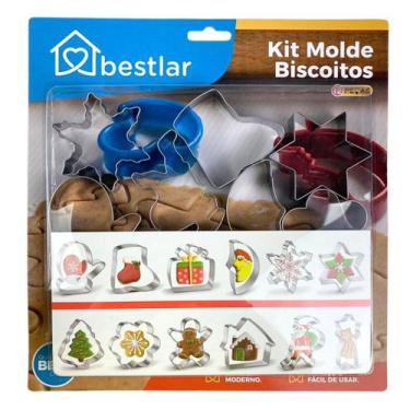 Imagem de Conjunto Molde para Biscoito Natalino 12 Peças - Central