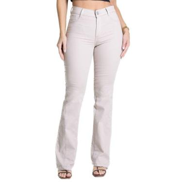 Imagem de Calça Sarja Sawary Boot Cut - 281699 - Areia 46-Feminino