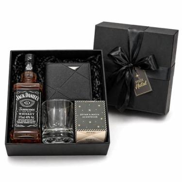 Imagem de Cesta Whisky 375ml Copo Carteira Chocolate Presente Homem Tipo:Natal -