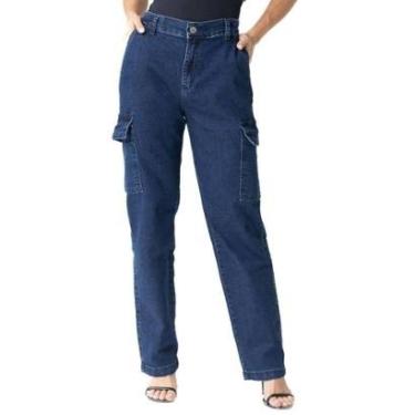 Imagem de Calça Jeans Sawary Reta - 281613 - Azul médio 44-Feminino