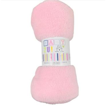 Imagem de Manta bebe microfibra lisa 1,00 m x 80 cm baby 2u!, rosa bebe