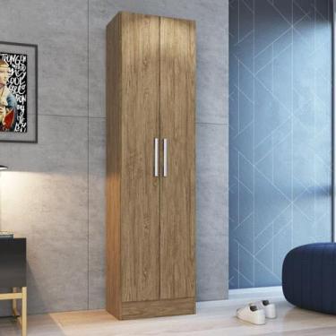 Imagem de Armário Multiuso 2 Portas 5 Prateleiras Marrom/Wood - Decibal