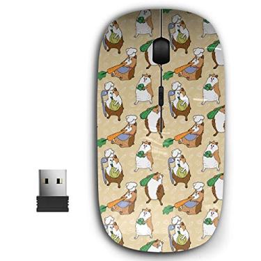 Imagem de Mouse sem fio USB ergonômico portátil 2,4 G para PC, laptop, computador, notebook com nano receptor (comida de porquinhos-da-índia)