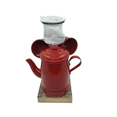 Imagem de Xícara Café Gourmet, Suporte Coador Caneca 80ml Bule 500ml