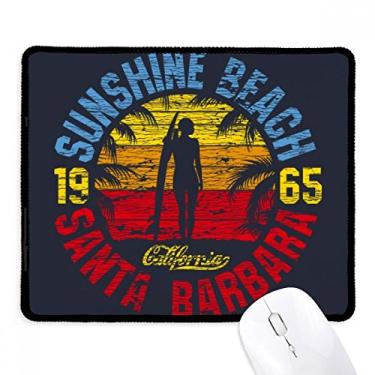 Imagem de Mousepad com estampa de ilustração da Coconut Tree Beach Tapete de borracha para jogos