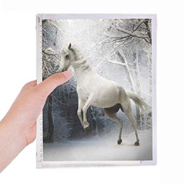 Imagem de White Horse Science Caderno Cenário Natureza Folhas Soltas Diário Recarregável Diário Papelaria