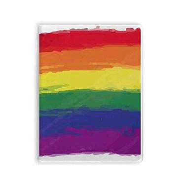 Imagem de Stippling Rainbow Gay LGBT Caderno Goma de Lésbica Caderno Diário Capa Macia
