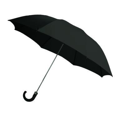 Imagem de Rainbrella Guarda-chuva com abertura automática, 2 dobras, com alça de gancho de plástico, preto, 106 cm