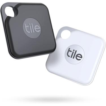 Imagem de Tile Pro (2020) 2-pack - Rastreador Bluetooth de alto desempenho, localizador de chaves e localizador de itens para chaves, bolsas e muito mais; Alcance de 400 pés, resistência à água e bateria substituível de 1 ano