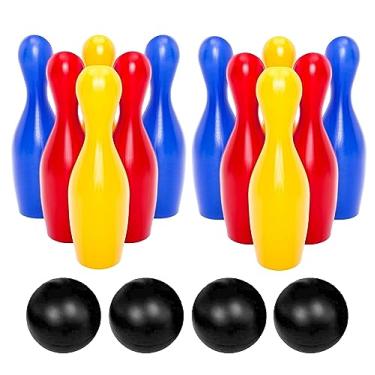 Imagem de Super Boliche de Plástico Jogo Infantil com 12 Pinos e 4 Bolas para Jogar com Amigos e Família