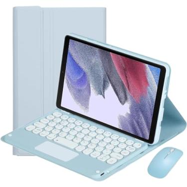 Imagem de Capa teclado for Xieomi Pad 6 / Pad 6 Pro 11 polegadas Teclado Bluetooth com trackpad, teclado magnético fino removível, Mouse Bluetooth, Azul
