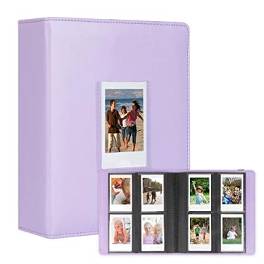 Imagem de Álbum de fotos com 208 bolsos para câmera instantânea Fujifilm Instax Mini Polaroid Snap Touch PIC-300 Z2300, câmera instantânea Kodak Smile Printomatic (roxa)