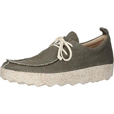 Imagem de ASPORTUGUESAS Sapato de caminhada casual masculino CHAT047ASPM cortiça e borracha natural, Verde militar/natural (Cânhamo), 11-11.5
