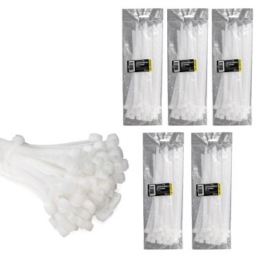 Imagem de Abraçadeira Nylon Enforca Gato 7,6X250Mm Branco Com 500 Un