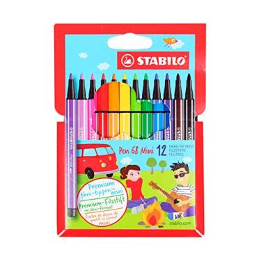 Imagem de Caneta Hidrográfica Pen 68 Mini, Stabilo, 31.4700, Multicor, Estojo c/12 unidades