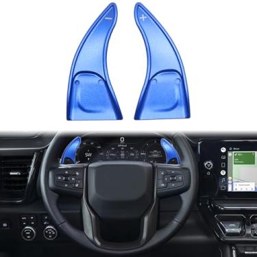 Imagem de Para GMC Sierra 1500 para Buick Enclave/Envision para Chevrolet Silverado 1500 Extensão de mudança de volante, acessórios automotivos (azul)