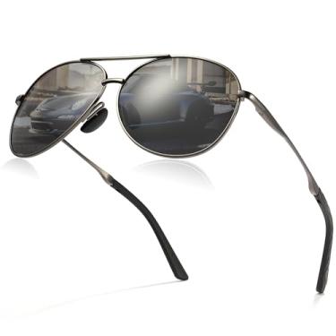 Imagem de Cyxus Óculos de Sol para Masculino/Feminino, Lentes Polarizados Homens Proteção UV Antirreflexo para Dirigir Golfe Viajar (preta)