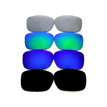 Imagem de Lentes de substituição Galaxy para Oakley Holbrook Metal OO4123 (não Holbrook normal) Polarizadas 100% UVAB, Preto/Azul/Verde/Titânio, regular